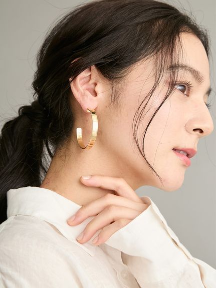 メタルラインフープピアス(ピアス)｜アクセサリー｜Mila Owen（ミラ