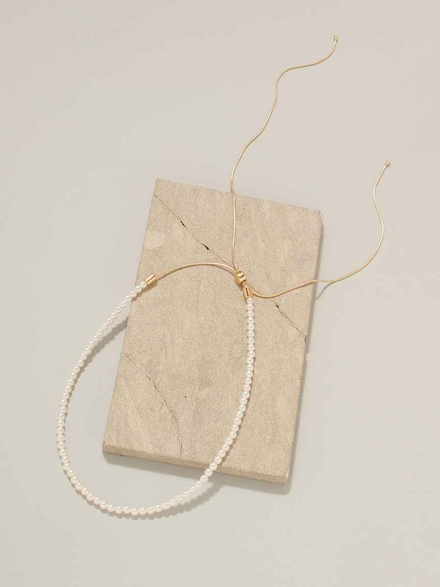 EVERYDAY PROOF JEWELRY 】パールスライダーネックレス(ネックレス