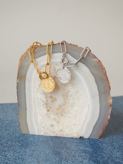 【EVERYDAY PROOF JEWELRY 】コインスクエアチェーンブレス