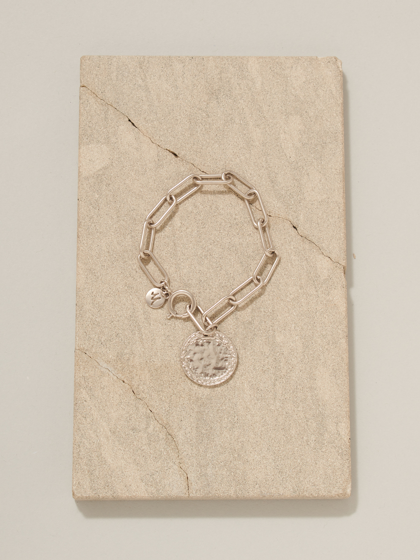 EVERYDAY PROOF JEWELRY 】コインスクエアチェーンブレス(ブレスレット