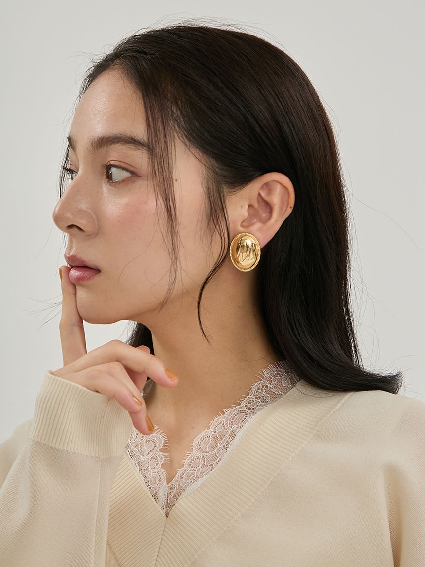 オーバルポイントイヤリング(ピアス・イヤリング)｜アクセサリー｜Mila