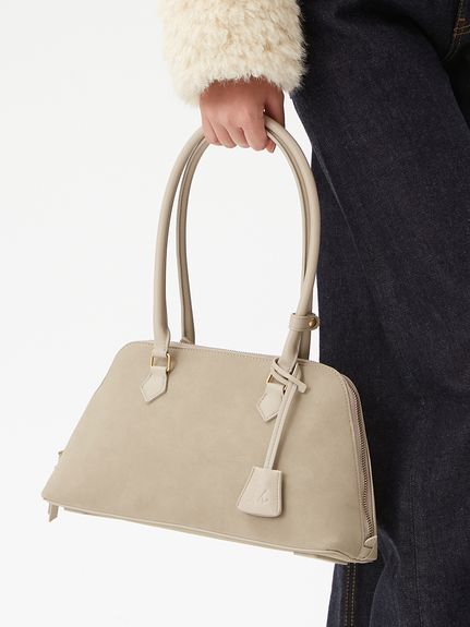 ◆MilaOwen ミラオーウェン 取外しショルダー ボストンバッグ ベージュ ボストンショルダーバッグ(ショルダーバッグ)｜バッグ｜Mila Owen