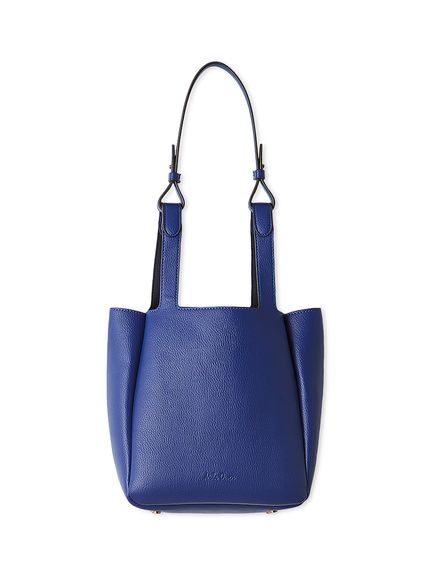 ★美品★21M1278★ハンドバッグ★ ネイビー系　mila schon ミラショーン　本革 ミラ・ミラン mila milan ミミ ショルダーバッグ兼用 ミニトートバッグ