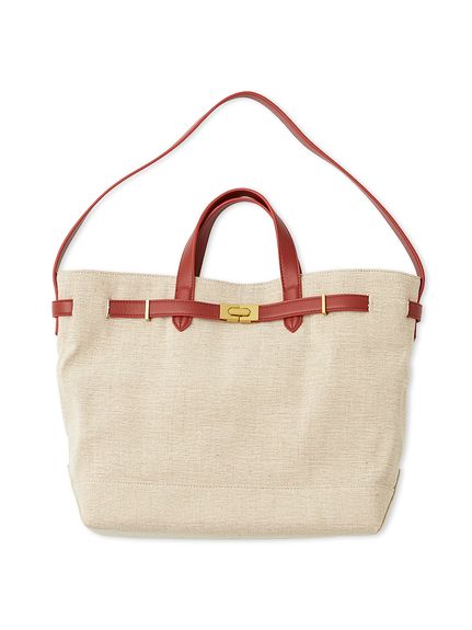 ベルト付きキャンバストートバッグ(トートバッグ)｜バッグ｜Mila Owen