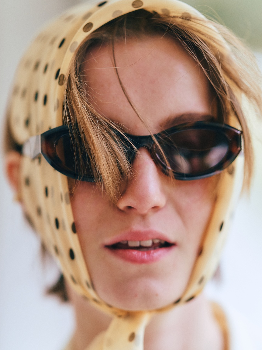 ドット柄シルクシフォンスカーフ(スカーフ・バンダナ