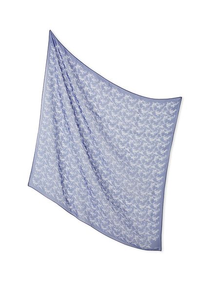 極美品 ★CHRISTIAN AUJARD★ スカーフ シフォン 花柄 グレー シルクシフォンフラワーストール | CHRISTIAN AUJARD (Women