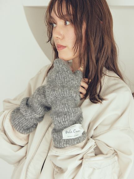 フィンガーレスニットロンググローブ(ファッション雑貨)｜Mila Owen