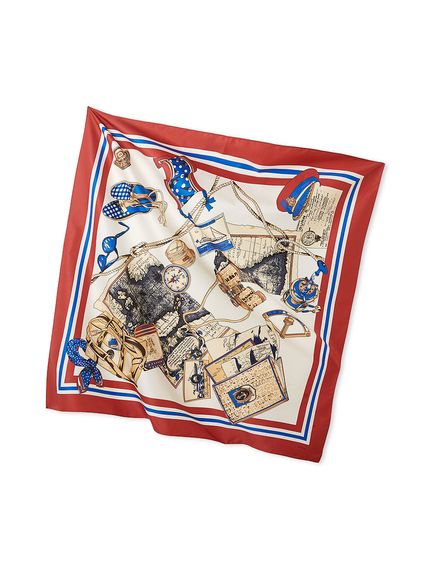 トラベル柄スカーフ