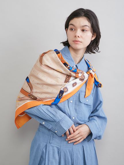 ベルトモチーフ柄スカーフ(スカーフ・バンダナ)｜ファッション雑貨