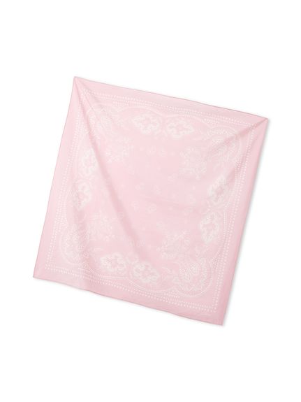 バンダナ柄綿シルクスカーフ