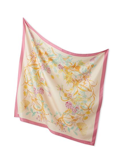 大判フラワー柄スカーフ