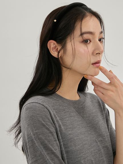 ベロアリボンカチューシャ