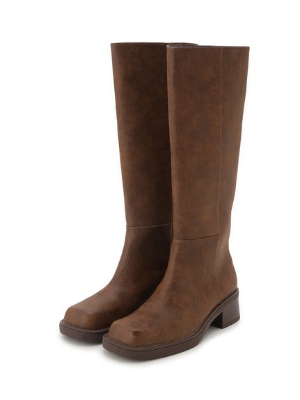 スクエアトゥロングブーツ(ブーツ)｜シューズ｜Mila Owen（ミラ