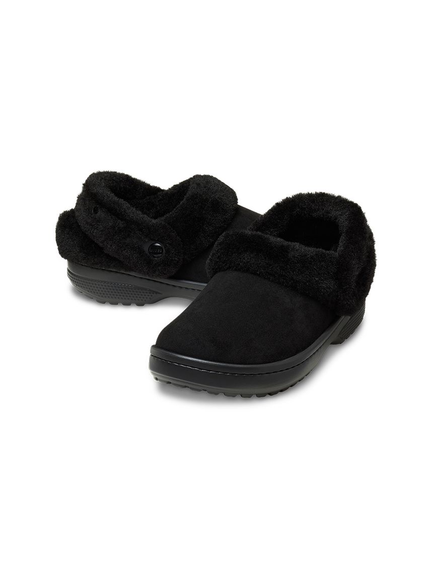 おっくMila Owen ドット柄 黒 フラットシューズ　スクエア CROCS】CLASSIC SUEDED CLOG(フラットシューズ)｜シューズ｜Mila Owen