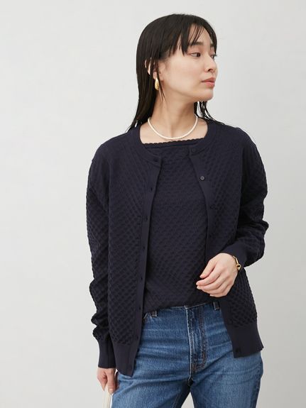 セットアップ対応】クロシェアンサンブルキャミニットトップス