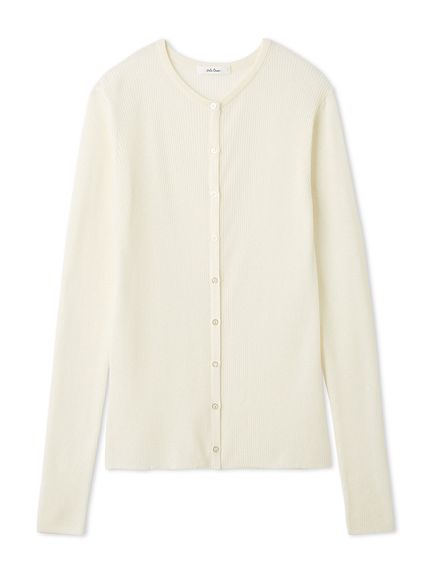 ベロアリブニットカーディガン(カーディガン)｜トップス｜Mila Owen