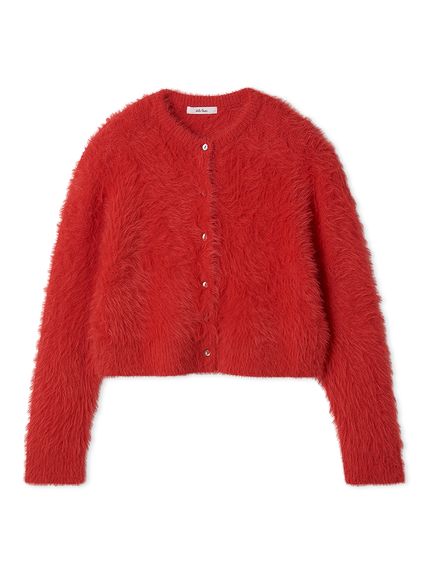 クルーネックシャギーニットカーデ(カーディガン)｜トップス｜Mila