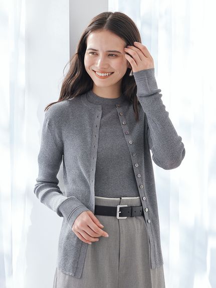 UVケアシアーリブニットカーディガン(カーディガン)｜トップス｜Mila