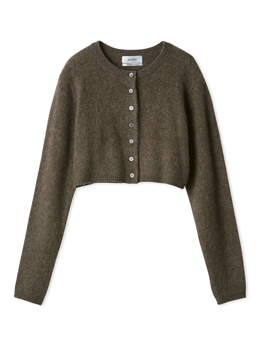 wool100％ミンクタッチ短丈カーディガン(カーディガン・ボレロ