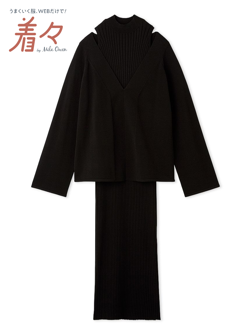 ミラオーウェン　MilaOwen 2025 クルーネック　ワンピース ミラオーウェン MilaOwen 2025 クルーネック ワンピース