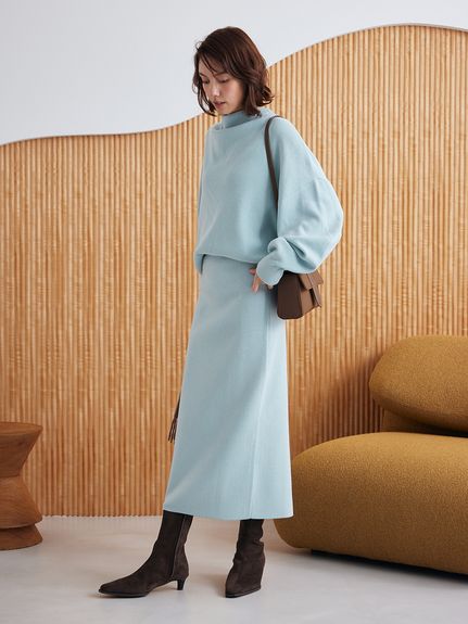 3点セット　エミ emmi atelier　Mila Owenフリンジ セットアイテム】ドレープニット SET UP(セットアップ)｜Mila