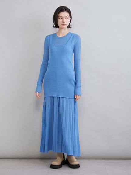 シアーニットワンピース