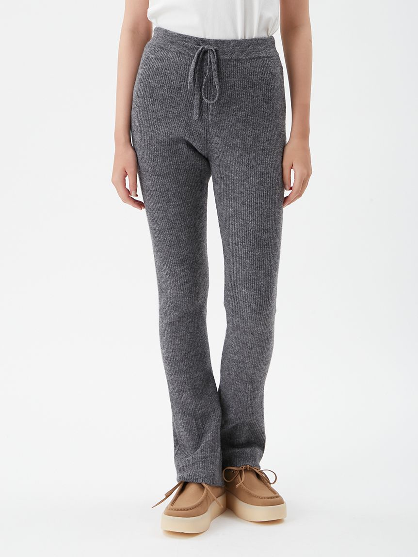 アルパカ混リブニットレギンスパンツ(ニットパンツ)｜パンツ｜Mila