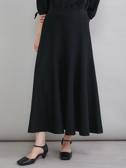 【ウォッシャブル】ドライタッチフレアニットスカート