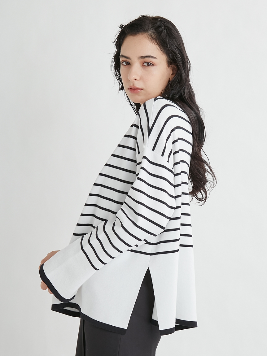 ボートネックスリットボーダーニットトップス ニット トップス Mila Owen ミラオーウェン の通販サイト 公式