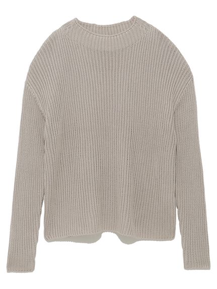 ボトルネックミドルゲージニット【手洗い可能】(ニット)｜トップス  