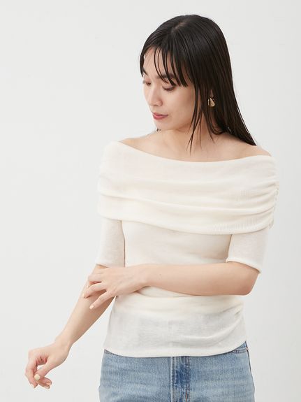 新品タグ付き 春先にも♡ Mila Owen ミラオーウェン モヘヤニット セール】【ウォッシャブル】メッシュライクニット（ニット