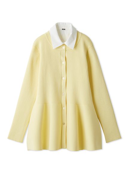 2way襟付きペプラムニットトップス(ニット)｜トップス｜Mila Owen