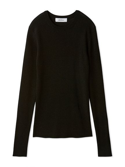 シアーラメクルーネックニットプルオーバー(ニット)｜トップス｜Mila