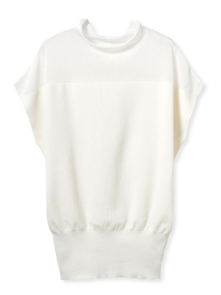 【新品】Mila Owen ハイネック ラグランスリーブ ハイゲージニット ダブルカラーラグランスウェットライクニット(ニット)｜トップス