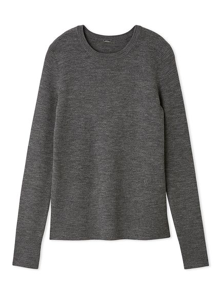 クルーネックリブニットプルオーバー(ニット)｜トップス｜Mila Owen