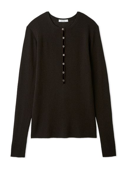 ベロアヘンリーネックリブニット(ニット)｜トップス｜Mila Owen（ミラ