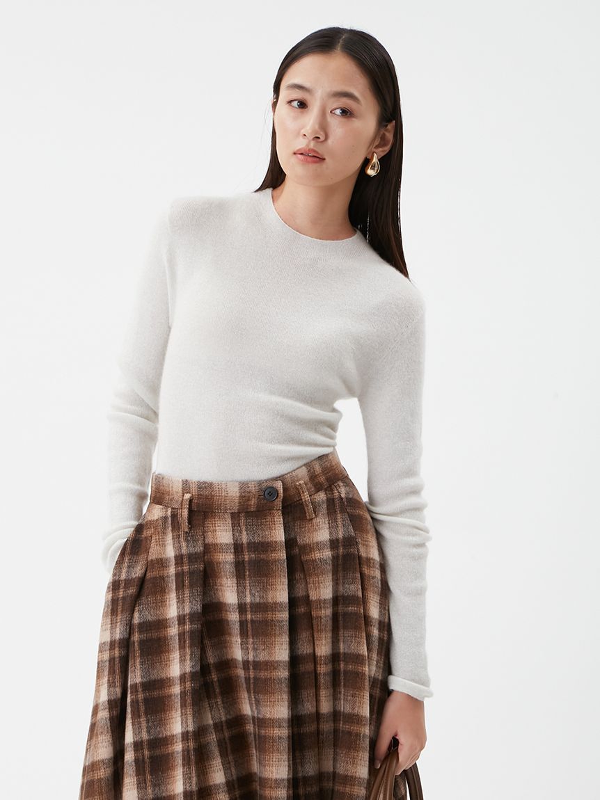 h*2様 美品【AURALEE】モヘヤニットプルオーバー AURALEE (オーラリー) モヘヤ クルーネック ニット AURALEEA24AP03K