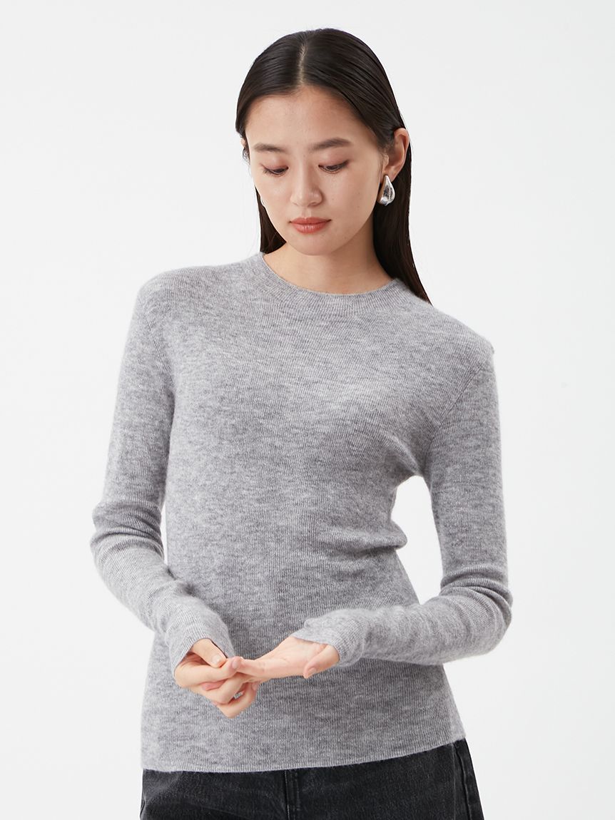 【新品✨定価約5万円】ebure 22AW モヘヤ混 ニット オーバーサイズ ADAM ET ROPE'（アダムエロペ）の「モヘアミックス オーバーサイズ V