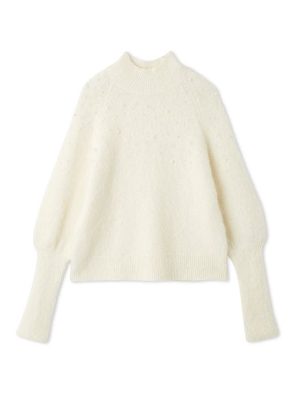 フォルムスリーブパールデザインニット(ニット)｜トップス｜Mila Owen