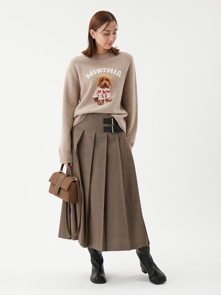 トイプードルクルーネックジャガードニット(ニット)｜トップス｜Mila