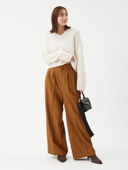 23AW 完売品✨マイラン ウールカシミヤ ニット フレアトップ Pearl 23AW 完売品✨マイラン ウールカシミヤ ニット フレアトップ Pearl