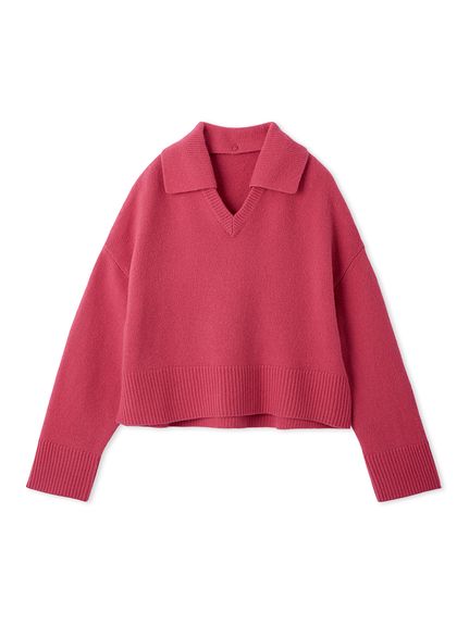 23AW 完売品✨マイラン ウールカシミヤ ニット フレアトップ Pearl 23AW 完売品✨マイラン ウールカシミヤ ニット フレアトップ Pearl