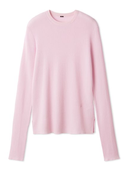 シアーラメクルーネックリブニット(ニット)｜トップス｜Mila Owen