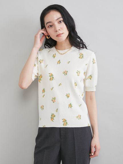 フラワープリントアンサンブルプルオーバー(ニット)｜トップス｜Mila