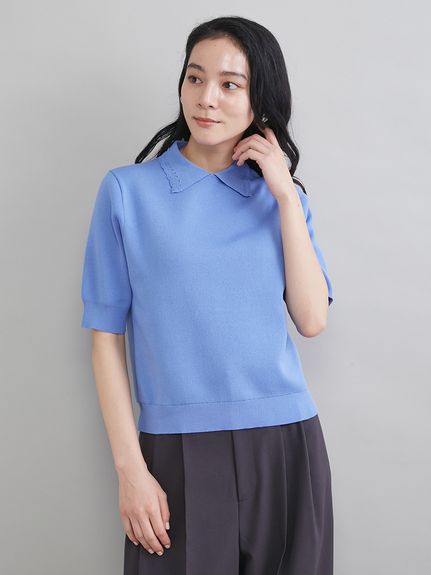 スカラップレース衿ニットプルオーバー(ニット)｜トップス｜Mila Owen