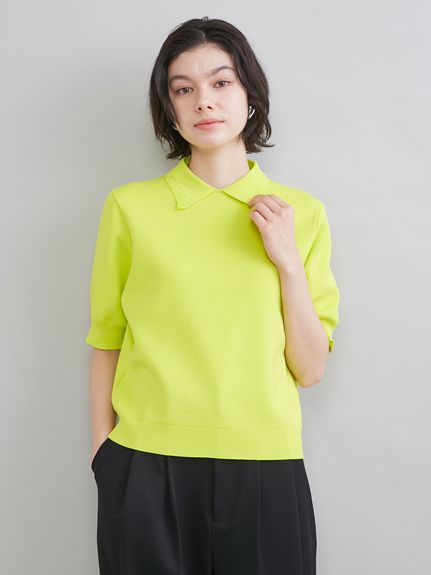 スカラップレース衿ニットプルオーバー(ニット)｜トップス｜Mila Owen