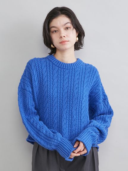 ショートヘムケーブルニット(ニット)｜トップス｜Mila Owen（ミラ