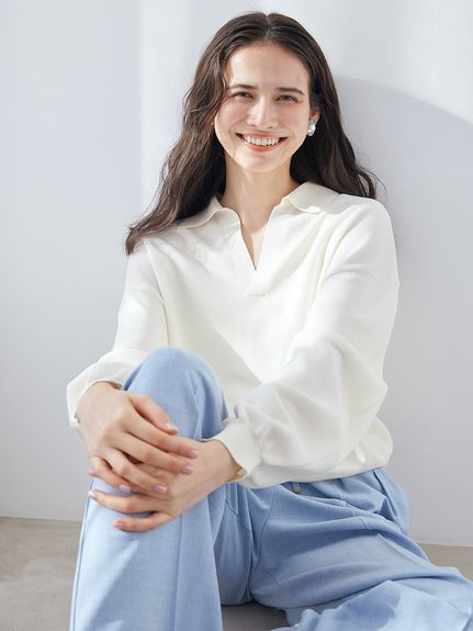 【WEB限定カラー】シアーポロニット