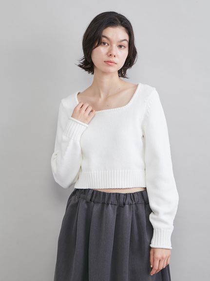 スクエアネックニット(ニット)｜トップス｜Mila Owen（ミラオーウェン