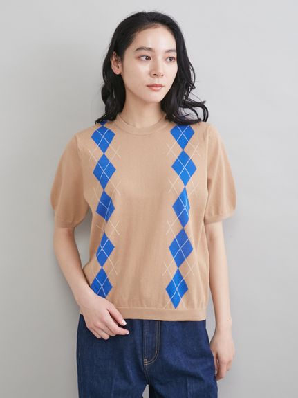 アーガイルニットトップス(ニット)｜トップス｜Mila Owen（ミラ